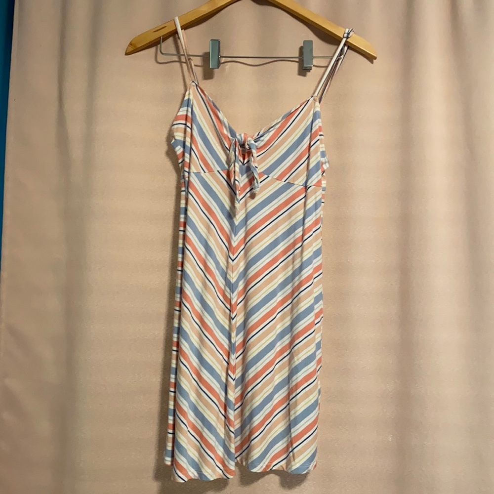 Tillys Striped Tie Front Mini Dress